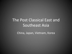 The Post Classical East and Southeast Asia