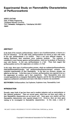 Experimental Study on Flammability Characteristics of