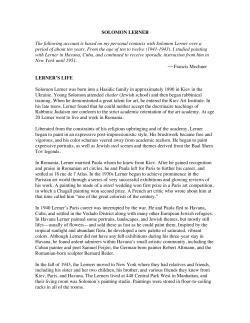 Short Biography of Solomon Lerner