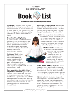 Building Readers&reg; (Elementary) Book List &mdash; 2016-2017