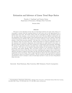 Estimation and Inference of Linear Trend Slope Ratios
