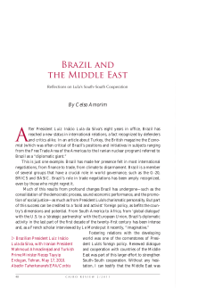 Brazil and the Middle East - The Cairo Review of Global Affairs