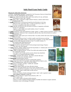 Soils Final Exam Study Guide