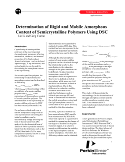 Determination of Rigid and Mobile Amorphous Content