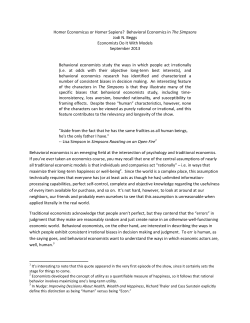 Behavioral Economics in The Simpsons