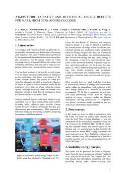 Atmospheric Radiative and Mechanical Energy Budgets for Mars