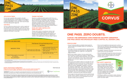 one pass. zero doubts. - Bayer CropScience U.S.