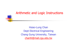 Arithmetic and Logic Instructions g