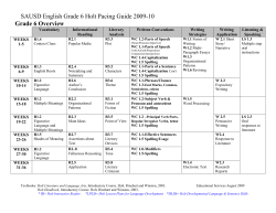 SAUSD English Grade 6 Holt Pacing Guide 2009