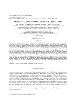 Antarctic climate change during the last 50 years