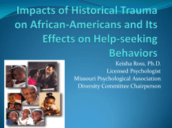 Impacts of Historical Trauma