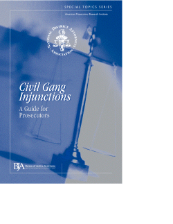 Civil Gang Injunctions - National District Attorneys Association