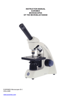 instruction manual euromex microscopes of the