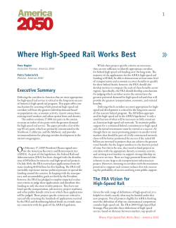 Where High-Speed Rail Works Best