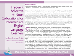 Frequent Adjective + Noun Collocations for