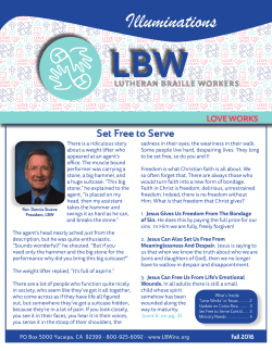 Fall 2016 - Set Free to Serve