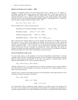 DIC Inorganic or mineralized carbon in its most oxidized st