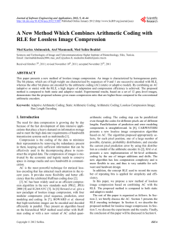 A New Method Which Combines Arithmetic Coding with RLE for