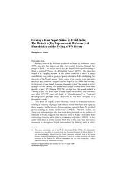 Creating a Brave Nepali Nation in British India