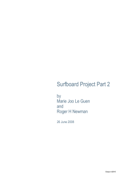 Surfboard P roject Part 2