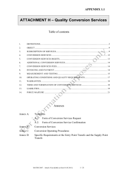 ATTACHMENT Q &ndash; Quality Conversion Services