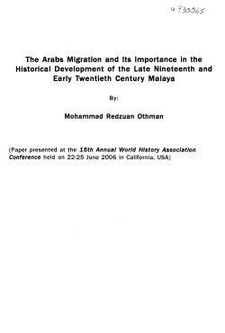 The Arabs Migration and Its Importance in the