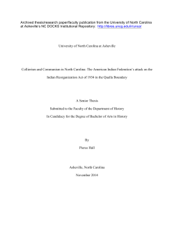 Collierism and Communism in North Carolina