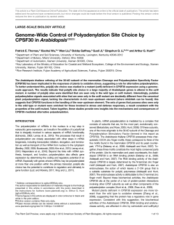 Genome-Wide Control of Polyadenylation Site