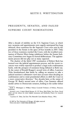 KEITH E. WHITTINGTON PRESIDENTS, SENATES, AND FAILED