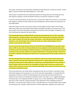 John Collier, Commissioner of Indian Affairs, Defends the Indian