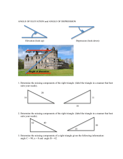 Angles of Elevation and Depression