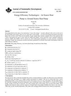 Energy Efficiency Technologies &ndash; Air Source Heat Pump vs. Ground