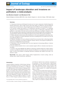 Impact of landscape alteration and invasions on pollinators: a