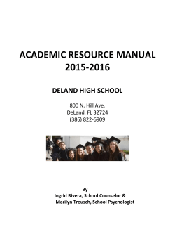 academic resource manual 2015-2016