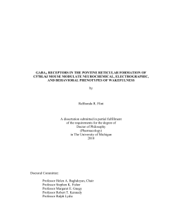 GABAA RECEPTORS IN THE PONTINE RETICULAR FORMATION
