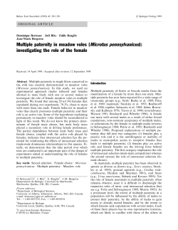 Multiple paternity in meadow voles