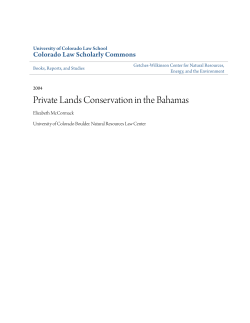 Private Lands Conservation in the Bahamas