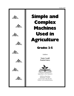 Simple and Complex Machines Used in Agriculture