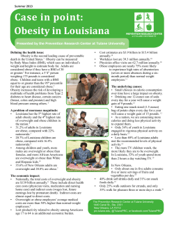 Case in point: Obesity in Louisiana