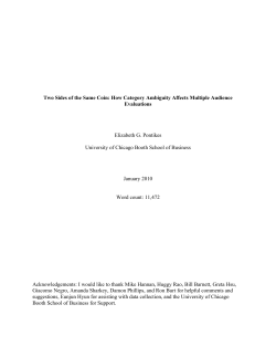 Two Sides of the Same Coin: How Category - Berkeley-Haas