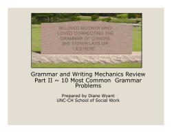 Grammar and Writing Mechanics Review Part 2