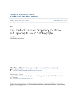 The Unreliable Narrator: Simplifying the Device and Exploring its