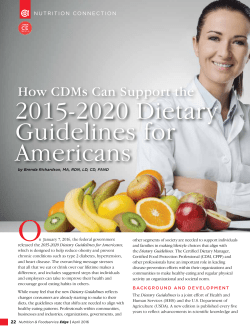 2015-2020 Dietary Guidelines for Americans