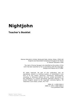 Nightjohn - Pearson Schools and FE Colleges