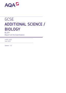 GCSE Additional Science/Biology Examiner report Unit 02