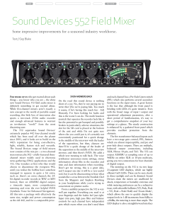 Sound Devices 552 Field Mixer