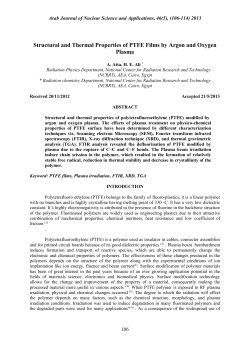 Structural and Thermal Properties of PTFE Films by Argon and