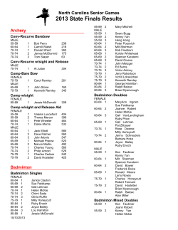 Archery Conventional-Recurve - North Carolina Senior Games
