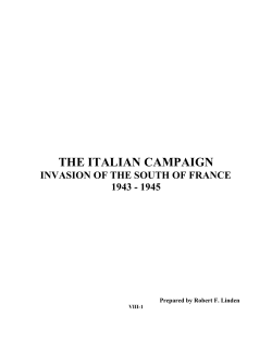 the italian campaign - Robert Quirk`s Home Page