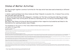 States of Matter Activities - Collaborative Learning Project